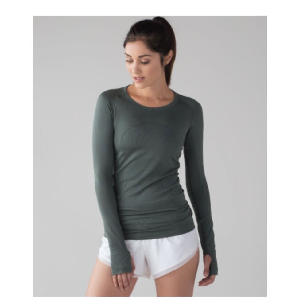 Lululemon Swiftly Tech Long Sleeve Crew Dark Forest